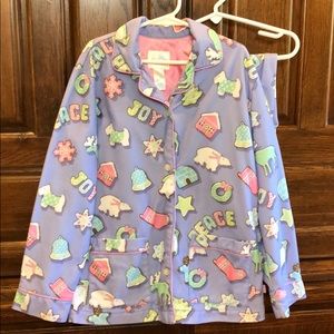 Girls Nick & Nora Christmas PJ set sz M 7/8